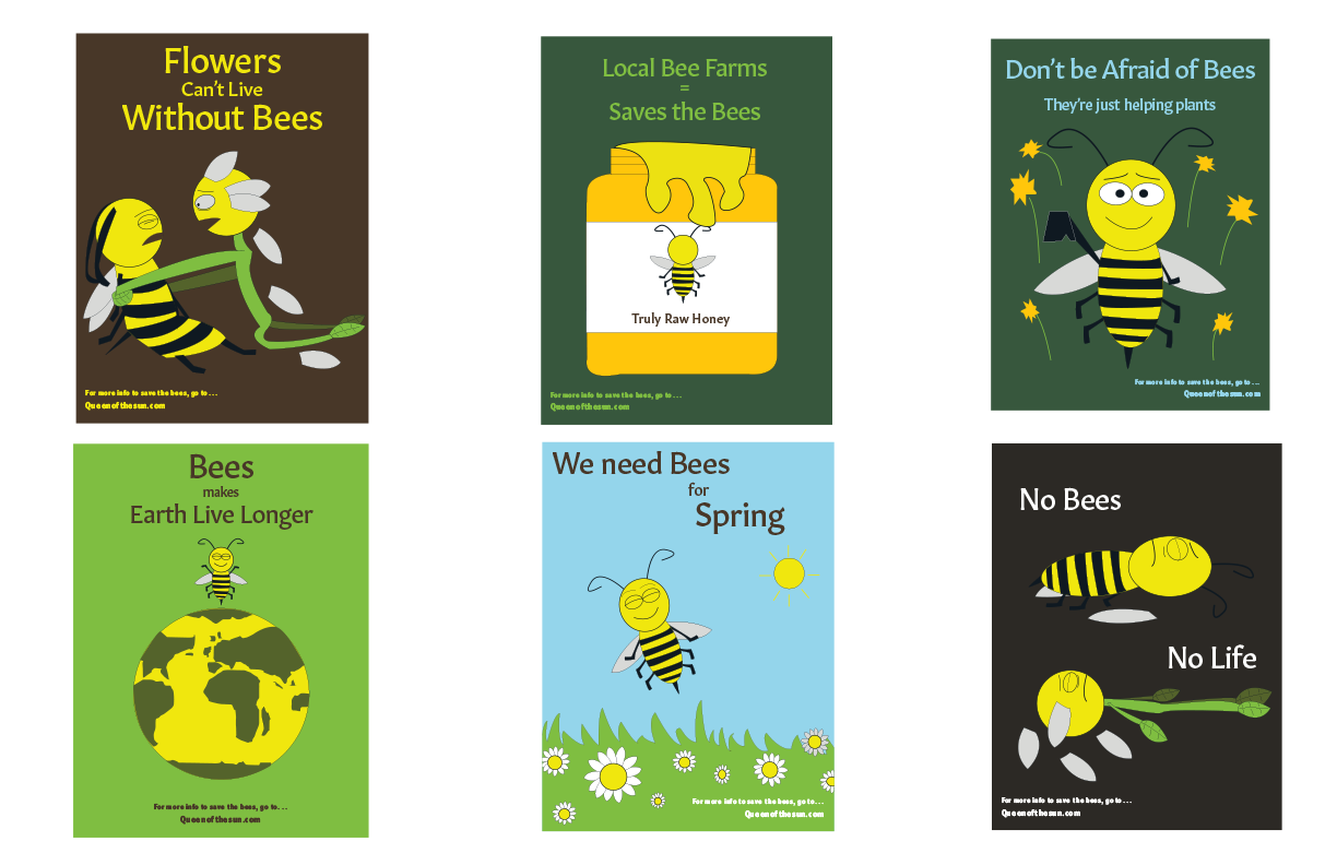 P S A poster series about saving bees